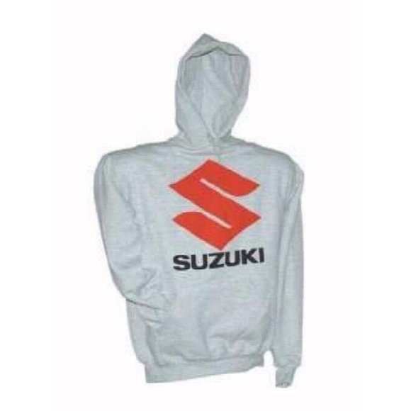 Suzuki Logo Gray Pullover Hoodie - NEW Fast Ship - Picture 2 of 5